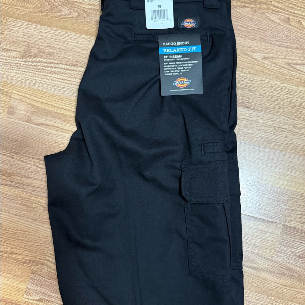Dickies Men's Black Cargo Shorts relaxed fit men’s 38 new